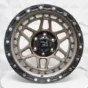 "RIN 17X9 5-127 R1 SPORT RGW8891 MATTE BRONZE+BLACK LIP CHROME RIVETS ET0 CB71.5" 