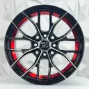 RIN 15X7 4-100/114.3 R1 SPORT 2051 BLACK MACHINE RED LINE ET5 CB73.1 