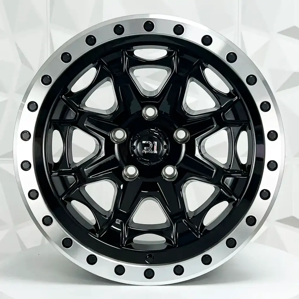 RIN 17X9 5-127 R1 SPORT 5360 BLACK MACHINE LIP ET-20 CB83