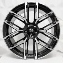 RIN 19X8.5 5-112 R1 SPORT F734 BLACK MACHINE FACE ET42 CB66.56