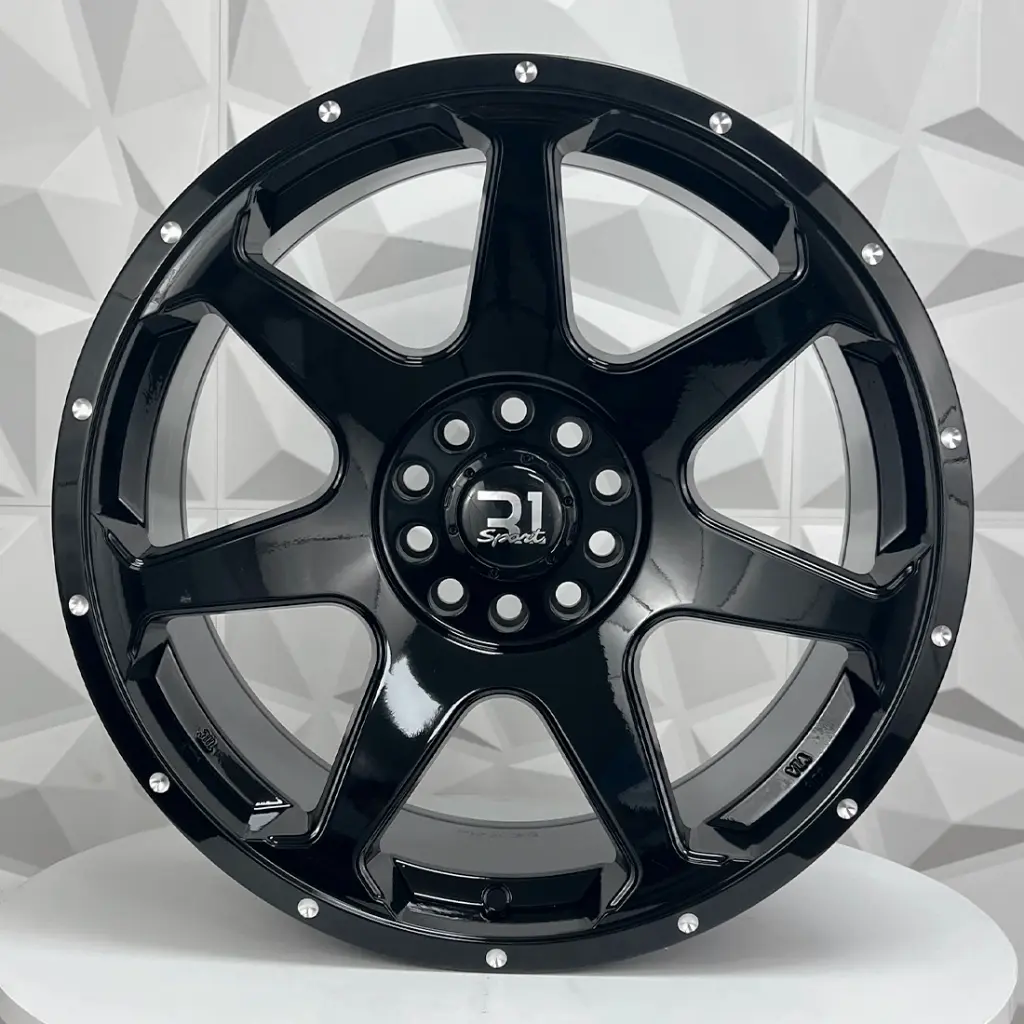 RIN 18X9 5-114.3/120 R1 SPORT 8704 GLOSS BLACK MACHINE+DOTS ET35 CB73.1