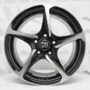 RIN 16X7 5-100 R1 SPORT DM304 BLACK MACHINE FACE ET35 CB73.1