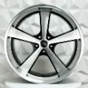 RIN 22X9 5-127 R1 SPORT QC5205 BLACK MACHINE FACE MACHINE LIP ET15 CB78.3