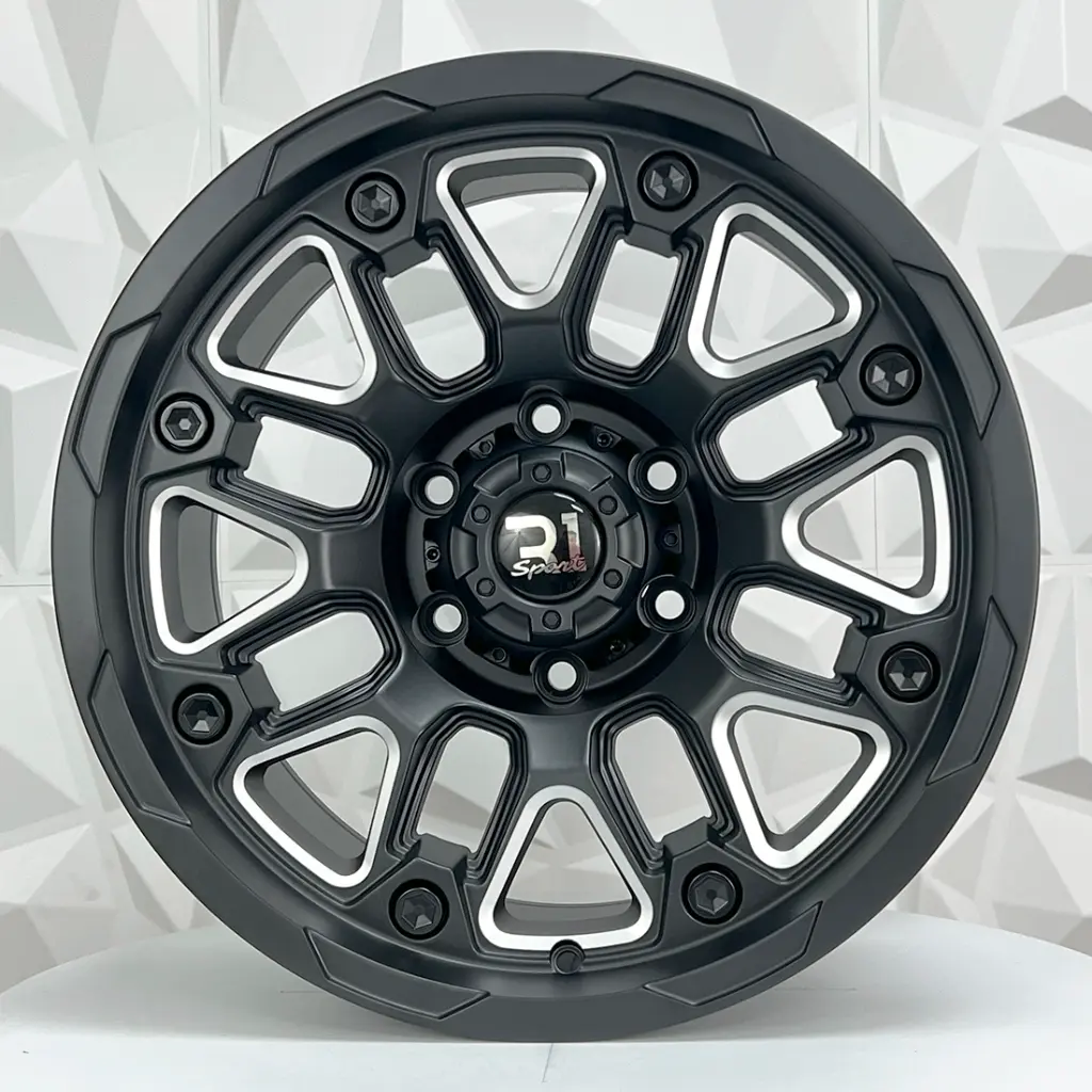 RIN 17X9 6-139.7 R1 SPORT FBX155 MATTE BLACK+MILLING SPOKE ET0 CB110.1